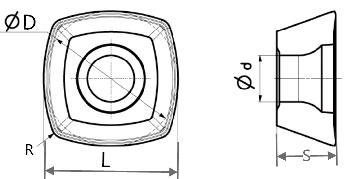 High Feed Milling Insert