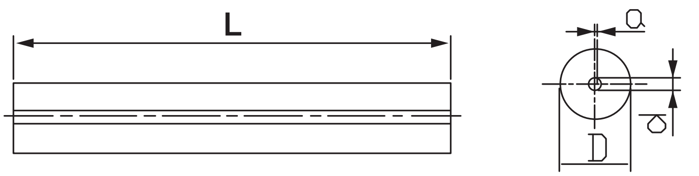 Straight Hole Carbide Rod