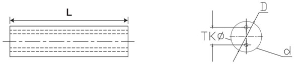 Two Straight Hole Carbide Rod